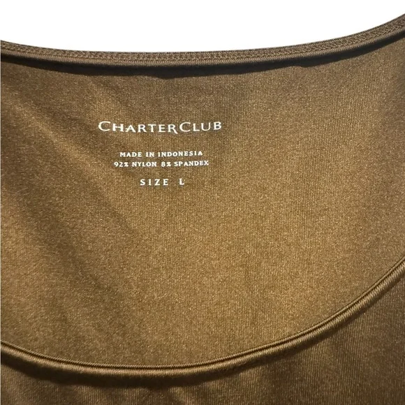 Charter Club Brown Sleeveless Tank Top - Picture 2 of 3